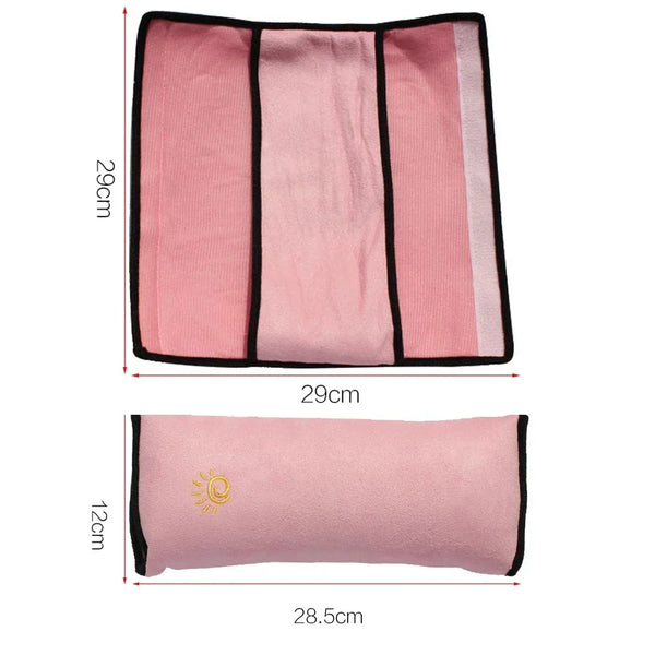 Universal Car Seat Belt Pillow for Kids Adjust Shoulder Toddler Head Protector Baby Sleeping Seatbelt Positioner Plush Cover Pad