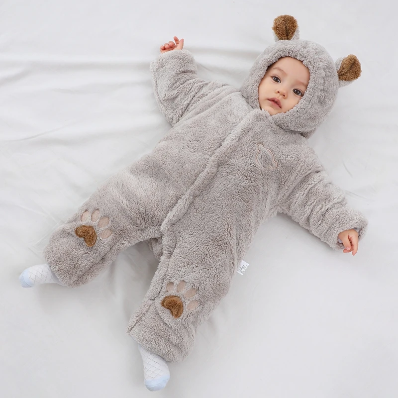 Cozy Quilted Newborn Baby Romper